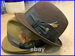 Vintage Antique Wire Triple Hat Stand Holder 1920s Display DOBBS & CHAMP Hats