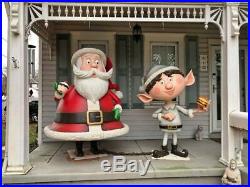 Vintage Apple Store Life Size Santa Clause and Elf Window Display