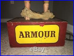 Vintage Armour Meats/Hot Dogs 1950s Advertising Store Display Mechanical Pig