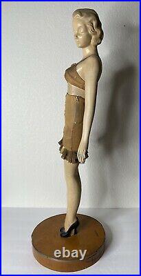 Vintage Art Deco Advertising Counter Mannequin for Formfit Store Display Girdle