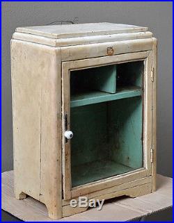 Vintage Art Deco Drug Apothecary Store Display Wood Cabinet Advertising Shop Old