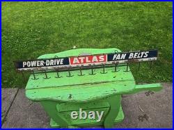 Vintage Atlas Power Drive Fan Belt Store Wire Display Wall Mount