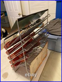 Vintage Atlas Tack and Nail Bar wire rack counter display with (65) NOS boxes