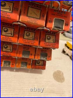 Vintage Atlas Tack and Nail Bar wire rack counter display with (65) NOS boxes