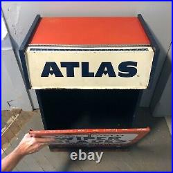 Vintage Atlas Windshield Wiper Blades Display Cabinet
