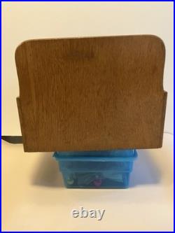 Vintage Aunt Lydia's Button & Carpet Thread Advertising Wood Store Display Box