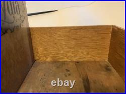 Vintage Aunt Lydia's Button & Carpet Thread Advertising Wood Store Display Box