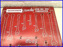 Vintage BONNEY TOOLS 16x 32 Store Display Rack Wrench Advertising Barn Estate