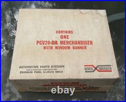 Vintage BORG WARNER PCV20-DA Merchandiser With Window Banner STORE DISPLAY NOS