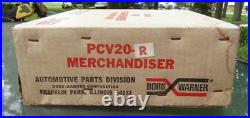 Vintage BORG WARNER PCV20-DA Merchandiser With Window Banner STORE DISPLAY NOS