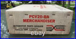 Vintage BORG WARNER PCV20-DA Merchandiser With Window Banner STORE DISPLAY NOS