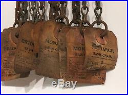 Vintage BRIDGEPORT and MONARCH CHAIN CO. Advertising Sash Chain Display
