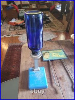Vintage BROMO SELTZER Lenticular Sign, Cobalt Blue Bottle & Dispenser EMERSON