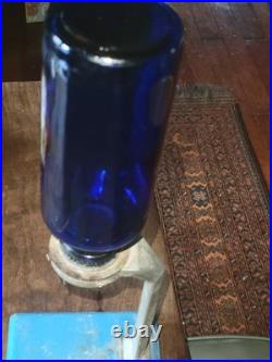 Vintage BROMO SELTZER Lenticular Sign, Cobalt Blue Bottle & Dispenser EMERSON