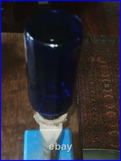 Vintage BROMO SELTZER Lenticular Sign, Cobalt Blue Bottle & Dispenser EMERSON