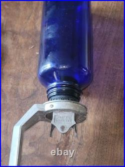 Vintage BROMO SELTZER Lenticular Sign, Cobalt Blue Bottle & Dispenser EMERSON
