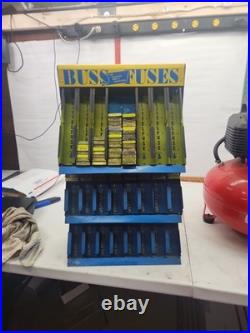 Vintage BUSS Fuse Display Rack Sign Gas Station Auto Parts Store Countertop