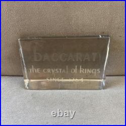 Vintage Baccarat Crystal Store Display Sign