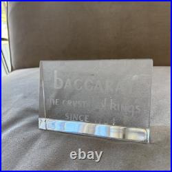 Vintage Baccarat Crystal Store Display Sign