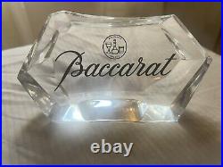 Vintage Baccarat Crystal Store Display Sign almost perfect 1 tiny chip in photo