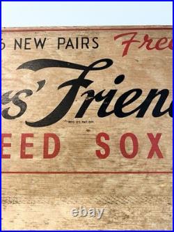 Vintage Bachelors' Friend Guaranteed Sox Store Display Advertising Wood Sign