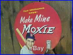 Vintage Baseball Ted Williams Moxie Cola Premium Promo Store Display 1950s Soda