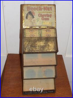 Vintage Beech-Nut Chewing Gim Tin 4 Shelf Store Display