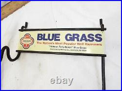 Vintage Belknap Blue Grass Nail Hammer Store Advertising Rack Display Sign Tool