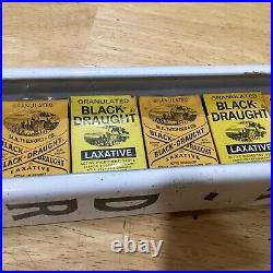 Vintage Black Draught Porcelain Laxative Display Rack With Product