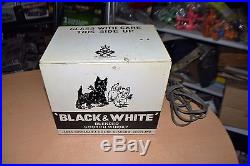 Vintage Black & White Scotch Whiskey Store Display Terrier Dogs Electric Box