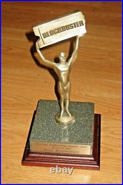 Vintage Blockbuster Video Employee Award Metal Statue Throphy