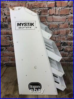Vintage Borden Mystik Cloth Tape Metal Countertop Store Display Rack With Tape