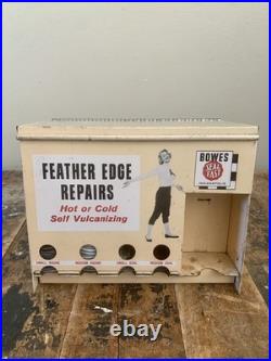Vintage Bowes Seal Fast Indianapolis Feather Edge Tire Repair Counter Display
