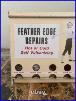 Vintage Bowes Seal Fast Indianapolis Feather Edge Tire Repair Counter Display