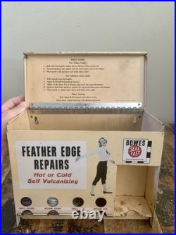 Vintage Bowes Seal Fast Indianapolis Feather Edge Tire Repair Counter Display