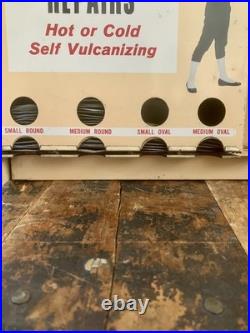 Vintage Bowes Seal Fast Indianapolis Feather Edge Tire Repair Counter Display