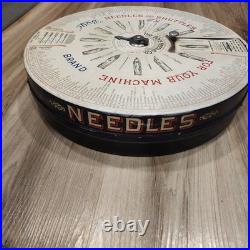 Vintage Boye Needle Co. Revolving Display Case with 78 Tubes, needles, & shuttles