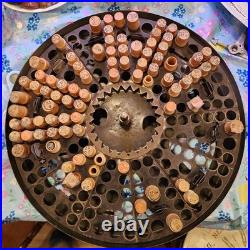 Vintage Boye Needle Co. Revolving Display Case with 78 Tubes, needles, & shuttles