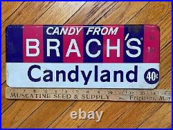 Vintage Brach's Candyland Candy 40 Cents Store Display Sign