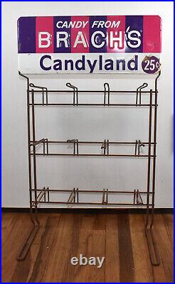 Vintage Brachs Candyland 25 Cent Candy Display Rack Sign