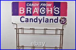 Vintage Brachs Candyland 25 Cent Candy Display Rack Sign