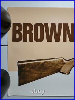 Vintage Browning Arms Co. Shotgun Hunting Gun Store Display Advertising Poster
