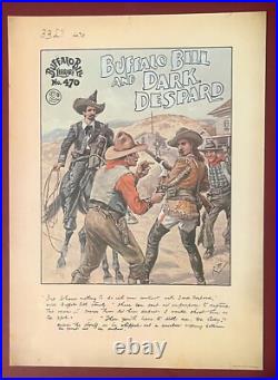 Vintage Buffalo Bill Library Dime Store Cover Set of 4+ Original Portfolio/Lette