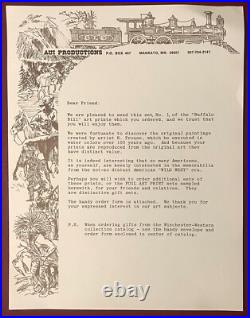 Vintage Buffalo Bill Library Dime Store Cover Set of 4+ Original Portfolio/Lette