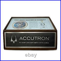 Vintage Bulova Accutron Watch Advertising Store Display Case With Tools Books