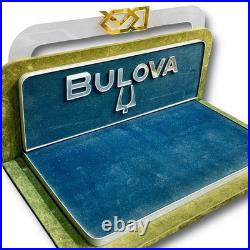 Vintage Bulova Display Tray Advertising Faux Suede