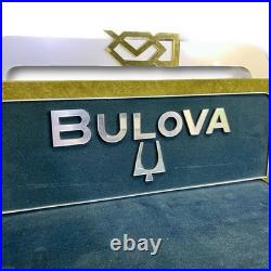 Vintage Bulova Display Tray Advertising Faux Suede