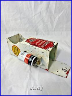 Vintage Burgess Flashlight Battery Advertising Sign Tin Store Display Tester CA