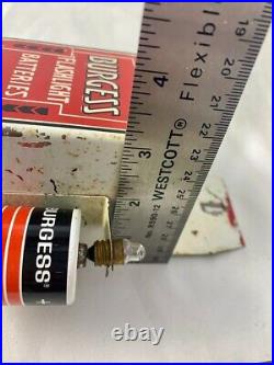 Vintage Burgess Flashlight Battery Advertising Sign Tin Store Display Tester CA