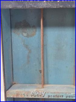 Vintage Buss Glass Tube Fuses Metal Counter Display Rack Advertising Sign